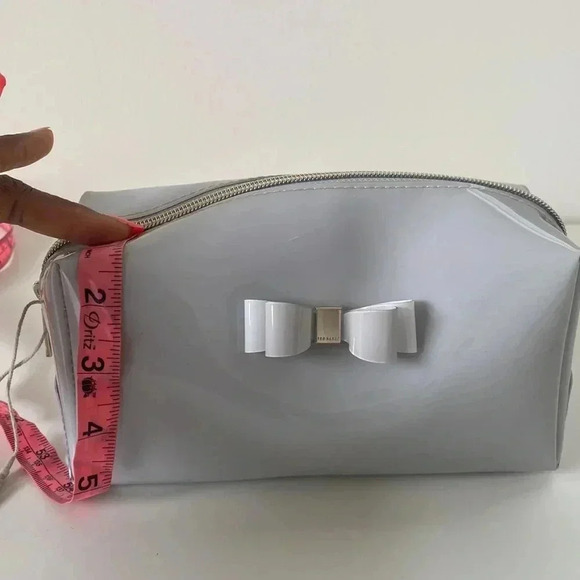 NWT Ted Baker Grey Bow Bag/Makeup Bag - Picture 14 of 16